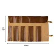 Cowhide Leather Pocket Knives Roll Carry Storage Case Chef Knife Organiser Bag