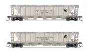 Broadway Limited # 7255 PRR Class H32 5-Bay Covered Hopper 2-Pk PRR Set A N MIB