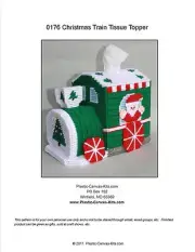 Christmas Train Tissue Topper-Plastic Canvas Pattern or Kit