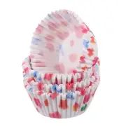 100 Count Cupcake Liners Pink Heart Cupcake Muffins Liners Paper Baking Cups