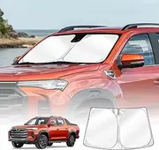 X-Car Windscreen Sun Shade for LDV T60 Ute 2017-2024 Blocks UV Rays Foldable Custom Wind Screen Sun Visor Protector
