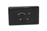 Dynalink VGA 3.5mm HDMI Wallplate Black Dual Cover Fly Leads
