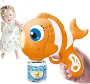 Automatic Bubble Machine | Fun Fish Bubble Blowing Machine - Portable Smooth Soap Dispenser Blowing Toy for Boys Girls Birthday New Year Easter Backyard Bath