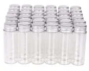 MaxMau 100 Tiny Glass Bottles Clear Small Vials 15ml Empty Mini Jars with