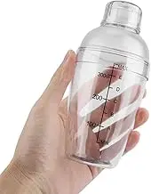 Cocktail Shaker Anti Leakage Transparent PC Resin Drink Mixers with Scale Bartender Tool for Cocktail Martini Whiskey(300ml)