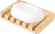 Bamboo Soap Holder - Stylish Bathroom Organizer, Contemporary Soap Dish | Eco-Friendly Bamboo Soap Tray, Quick-Drying Soap Saver, Handmade Soap Stand, Natural Soap Storage for Shower