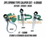 Spring Calipers [Dividers, Inside & Outside] 150mm /6" 3pc set A Grade Type