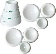 12 Pcs Button Shaped Fondant Forming Cups Fondant Drying Molds Flower Drying Moulds Sugar Cake Chocolate Flower Forming Cup Fondant Cups Drying Holder For Cake Decoration DIY Craft, White