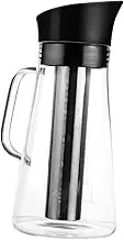 CONGARTENO - Coffee Pot Large Capacity Cold Brew Coffee Jug Stainless Steel Filter Heat-Resistant Glass Easy Cleaning for Tea