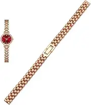 [BKUANE] Stainless steel watchband 6mm 8mm 10mm silver golden bracelet Replacement strap for size dial lady fashion watch Bracelet