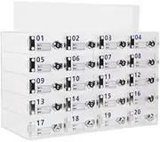Portable Storage Transparent Mobile Phone Storage Cabinet - 20 Compartment Safe Deposit Box with Key - Perfect for Schools, Factories, and Training Institutions