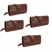 4PK Roll Up Leather Tool Organizer for Chisels Wrenches Durable Travel Bag