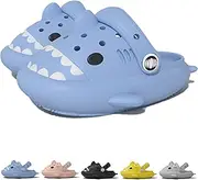 [Jfxgjuv] Kids Shark Slides, Boys Girls Toddlers Cloud Shark Slides, Non-Slip Quick Drying Thick Sole Beach Pool Shower Shoes Bathroom Slippers Sandals