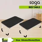 SOGA 2X Foldable Study Bed Table Adjustable Portable Desk Stand Black