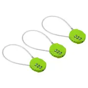 Small Combination Lock 7.8 Inch, 3 Pack 3 Digit Padlock for Gym Locker, Green