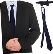 [COLLBATH] Men's Bow Tie Self Tie Comfortable Polyester Fabric Easy to Maintain Set