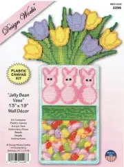 JELLY BEAN VASE Plastic Canvas KIT ~ NIP~ (#762)
