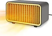 Portable Space Heater, 550W / 800W Electric Heater Warmer Two Modes Energy Efficient Safe and Quiet, PTC Fast Heating Small Ceramic Heater with Tip-over and Overheat Protection (Black)