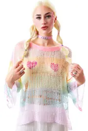 [Wildfox Couture] Rainbow Ski Bunny Lost Sweater