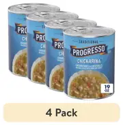 (4 Pack) Progresso Chickarina Soup, 19 oz Cans – Ready to Serve