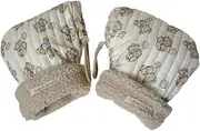 LeoLeozz Winter Kids Skateborad Baby Bike Mittens Thicken Warm Riding Golves for Indoor Oudoor Daily Wear Kids Scooter (Khaki)