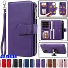 For iPhone 16 15 14 13 11 Pro Max Plus Wallet Case Removable Leather Flip Cover