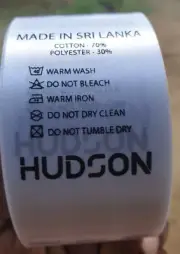 Satin Wash Garment Care Labels Personalised