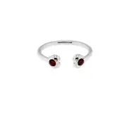 NEW Sterling Silver Toe Ring Garnet Bling