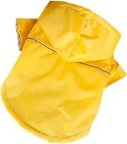 BESPORTBLE Dog Rain Hoodie Puppy Raincoat Small Dog Raincoat Pet Raincoat Dog Rain Slicker Dog Rain Coats Reflective Hoodie Dog Raincoats for Dog Rain Jacket Pet Rain Clothes Yellow