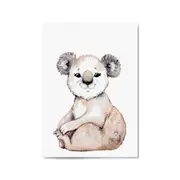 Cartoon Koala Cute Nursery Baby Animal Wall Art