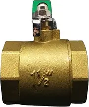 SCNCADEEMT DN40 1-1/2" BSP Female Big-Body Brass Ball Valve Water Gas with Handle Ball Valve