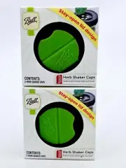 Ball Herb Shaker Caps Stay Open Lid Design Spices Regular Mouth Jar 2ct Lot of 2