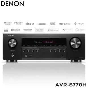 【DENON 天龍】DENON AVR-S770H 7.2聲道8K家 庭劇院環繞擴大機(家庭劇院)