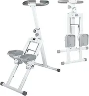 Foldable Stepper Climber, Vertical Climbing Machine for Home Gym Workout with LCD Monitor, Full Body Workout Stair Machine with Adjustable Handlebars for Aerobic Exercises