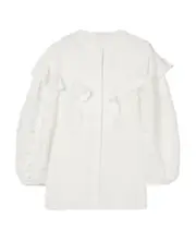 Chloé Broderie-Anglaise Ruffled Blouse FR36,FR38,FR40 White