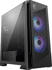 MSI MPG Velox 300R Airflow PZ - Mid-Tower Gaming PC Case - Tempered Glass Side Panel - 2 x 160 mm Dual Layer Blades Fans - Liquid Cooling Support up to 360mm Radiator - Mesh Panel for Airflow