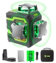 LG-3DM Green Beam Laser Level, Self-Leveling 3x360° Cross Line Laser for Cons...