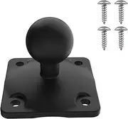 2008 1" Ball Mount Base with 4-Hole AMPS Square Plate Compatible with RAM Mounts B Size 1 Inch Ball Double Socket Arm