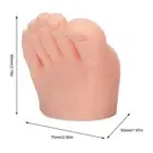 3 Pairs Tattoo Practice Fake Foot Model Set Soft Silicone Nail Art Training WPD
