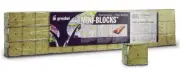 1 CASE GRODAN GRO-BLOCK 1.5" MINI-BLOCKS 45 BLOCKS/PACK 50 PACKS/CASE 2250 TOTAL