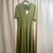 Medium Agnes and Dora Essential Austen Dress (Basil) New With Tags!