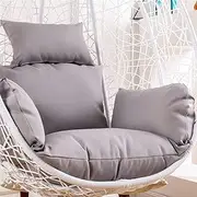 Waterproof Hanging Egg Chair Cushion Cover Outdoor Single Seat Swing Egg Chair Cushion Cover with Zipper Gray Color Pad Not Included