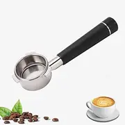 [ZLXHDL] Coffee Portafilter, Portafilter Handle Bottomless Steel Bottomless 54mm 3 Ears Coffee Handle Filter Holder Compatible for Breville 8 Series(black)