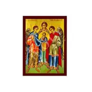 Archangel Michael Archangel Gabriel Archangel Raphael icon, Handmade Greek Ortho
