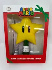 Super Mario CHRISTMAS TREE TOPPER Super Star Gen 2 Light Up Plug In 9” INCH NEW