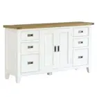 Leura Belle Buffet Sideboard in Brushed with Natural Timber Top
