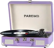 Record Player 3 Speed Turntable Portable Suitcase with Bluetooth Built-in Battery Aux in RCA Line Out