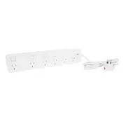 HPM 6 Outlet Surge Protected Powerboard