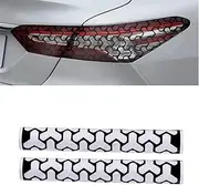 LZLRUN 2PCS Honeycomb Headlight Protection Film Stickers Car DIY Self Adhesive Tint Decals Film Sheet for Car Rear Tail Light 18.89'' x 11.81'' (Scale Shape Honeycomb Film)