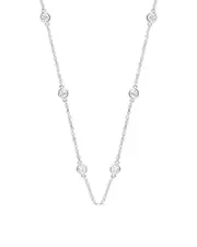 Silver 1.00 ct. tw. Lab-Grown Diamond Necklace